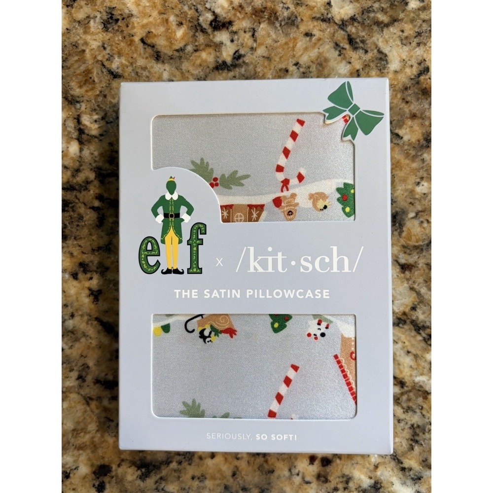 Elf Kitsch Standard Satin Pillowcase Zipper Closure Buddy Holiday Christmas NEW